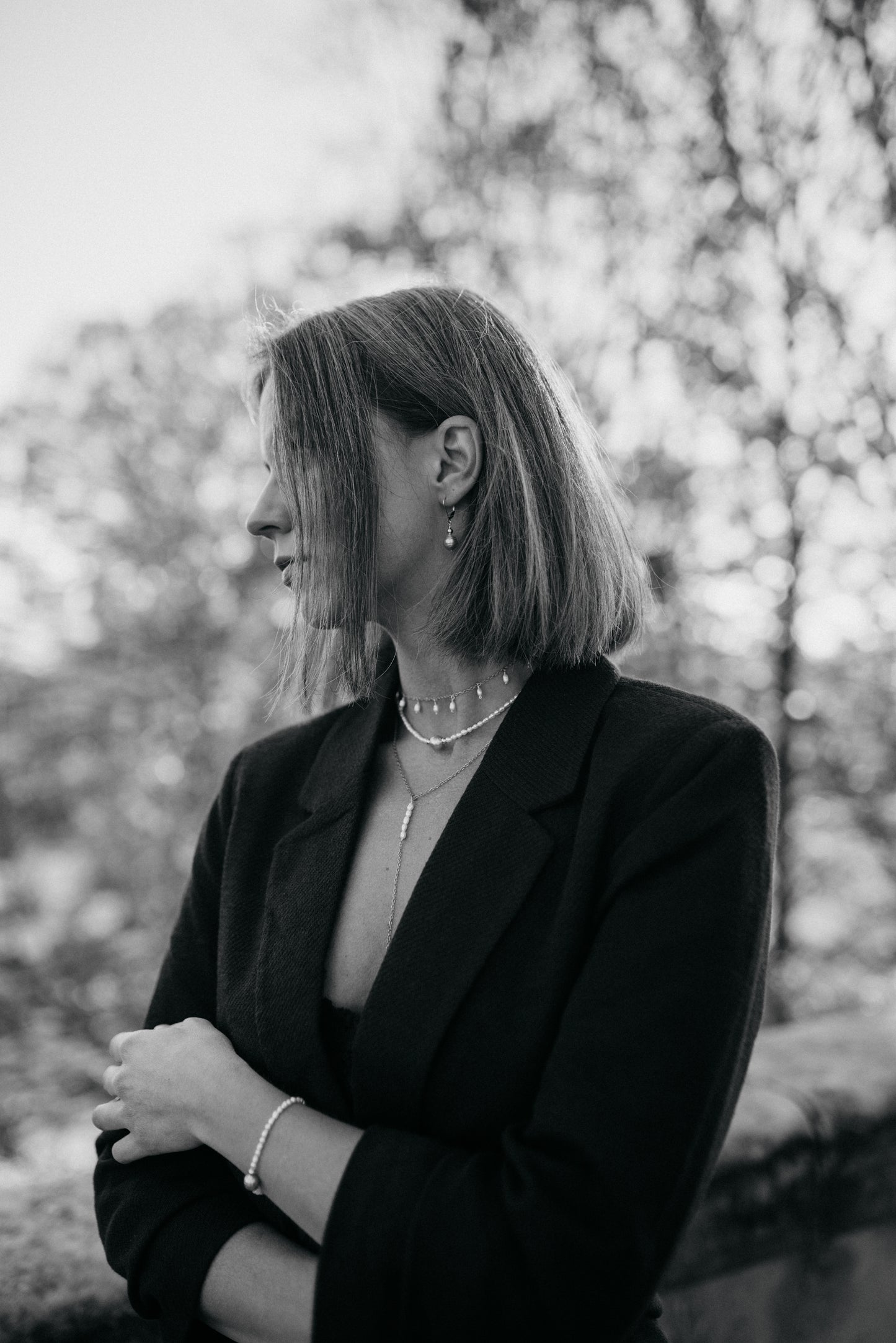 Náušnice s jihomořskými perlami