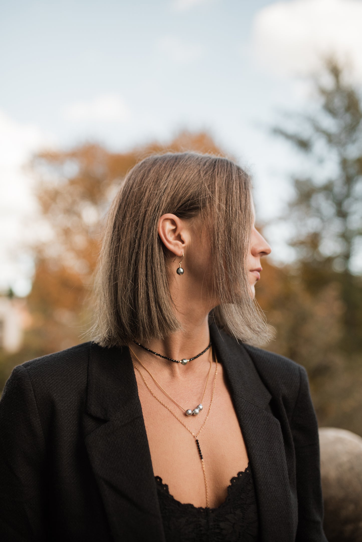 Náušnice z tahitských perel