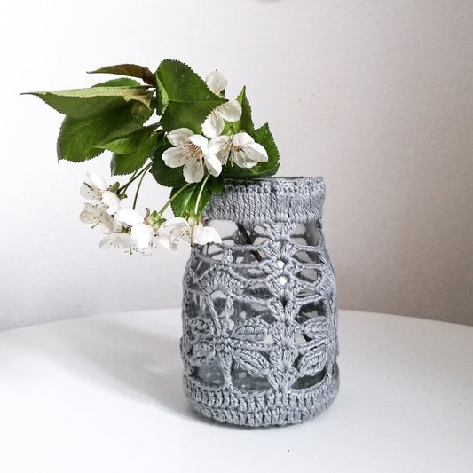 Gray dragonfly candle holder
