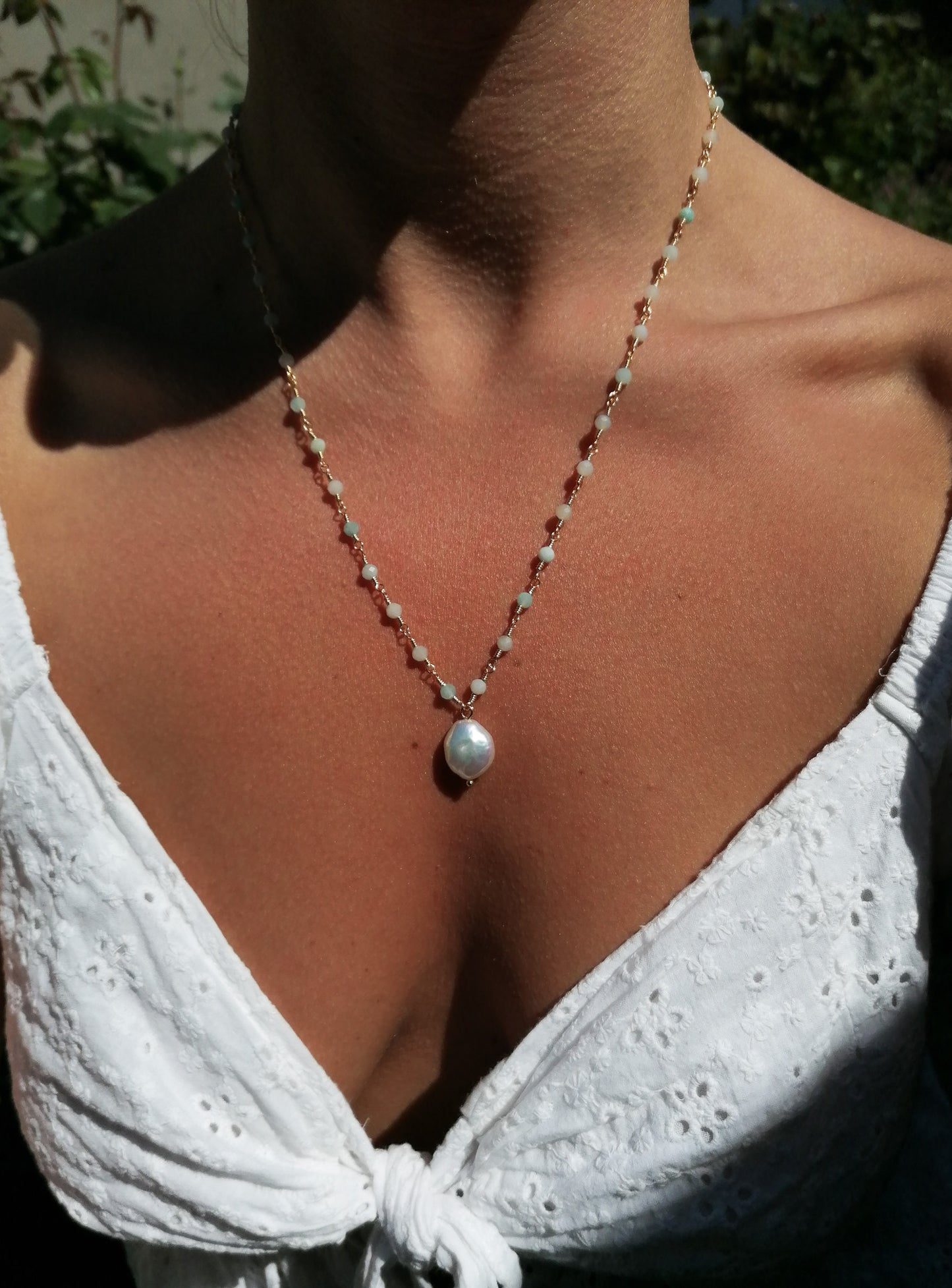 Penelope necklace - russian amazonite