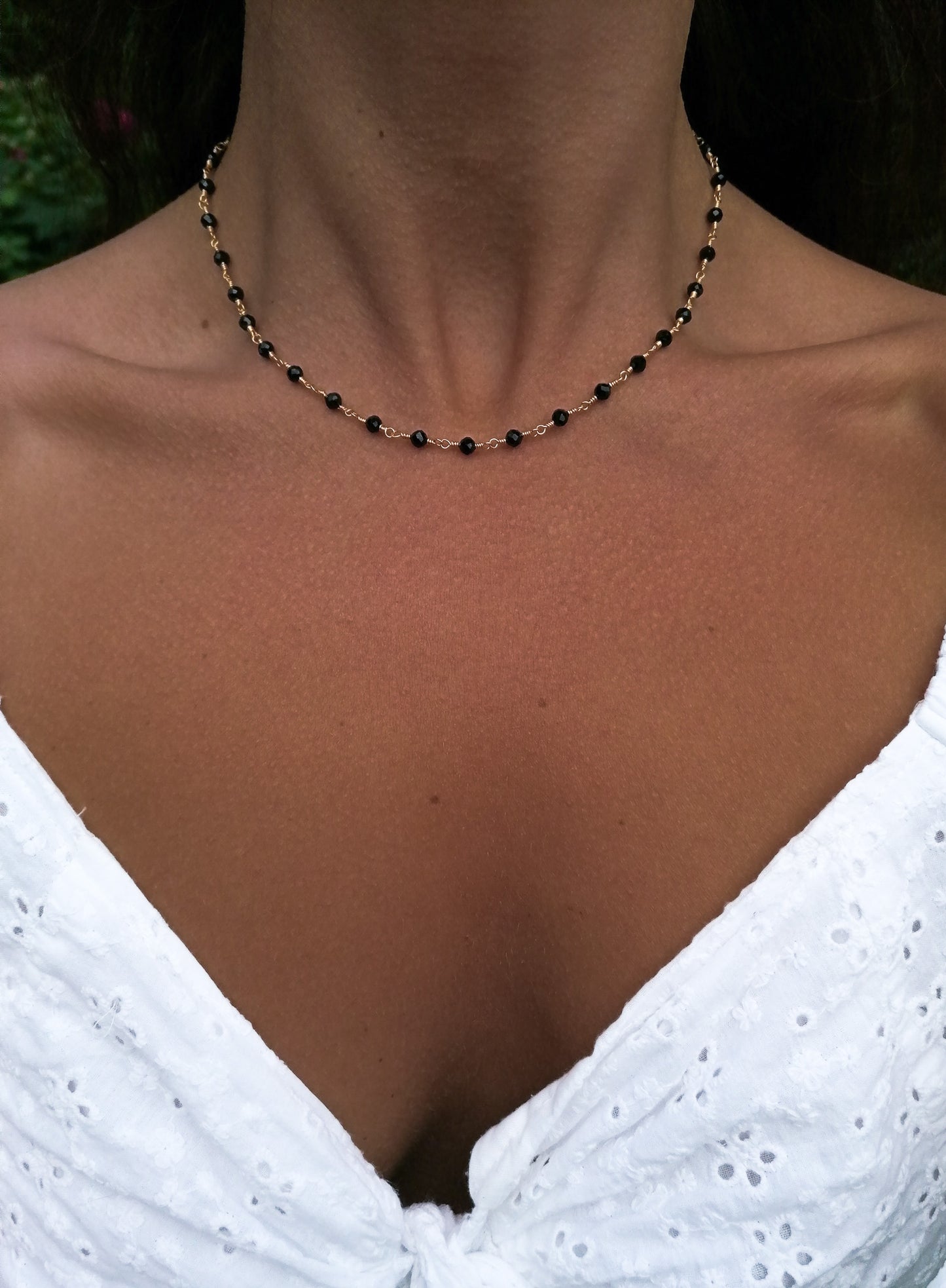 Monaco necklace - black spinel