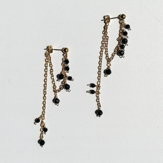 Heidi earrings - black spinel