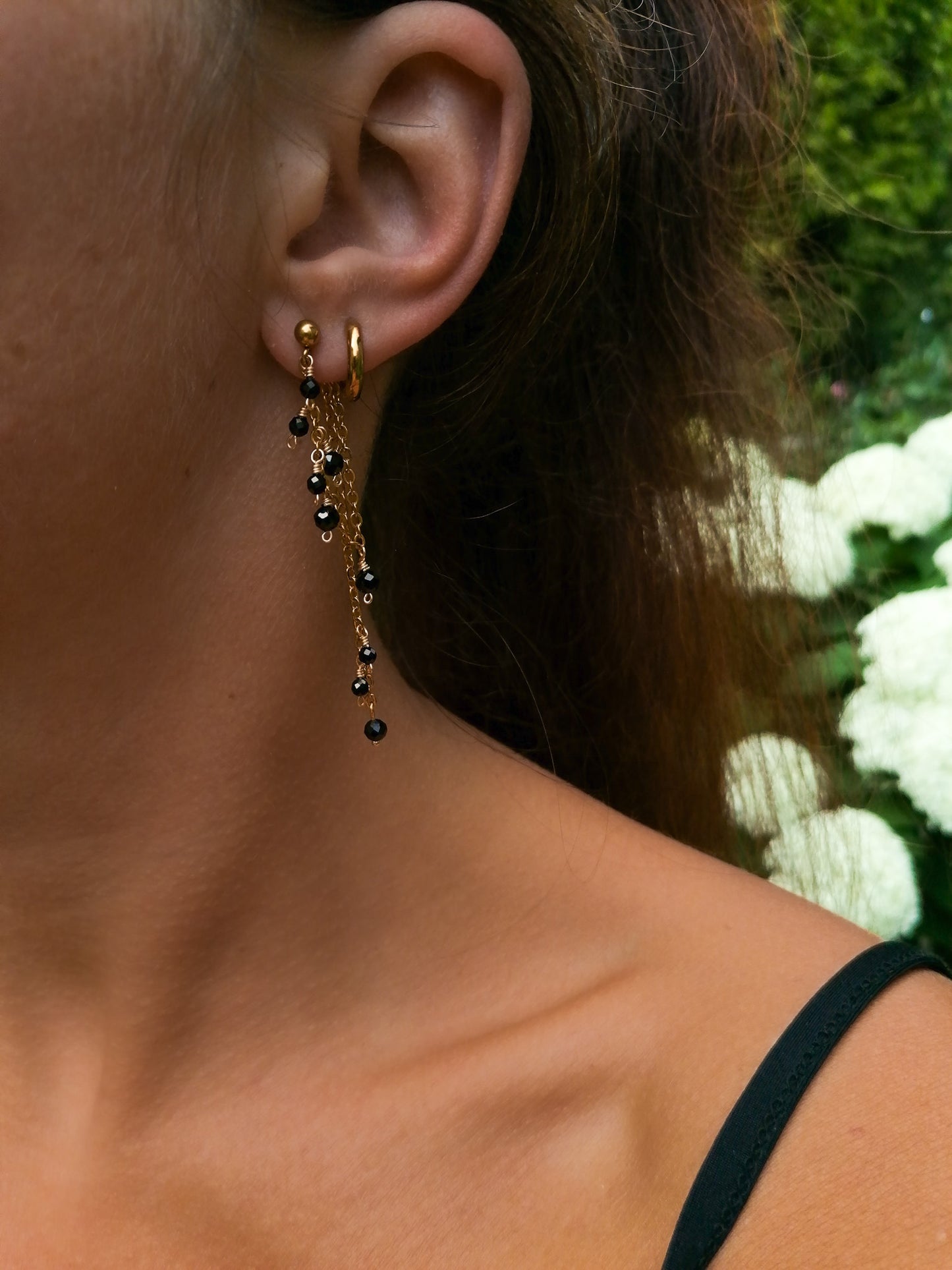 Heidi earrings - black spinel