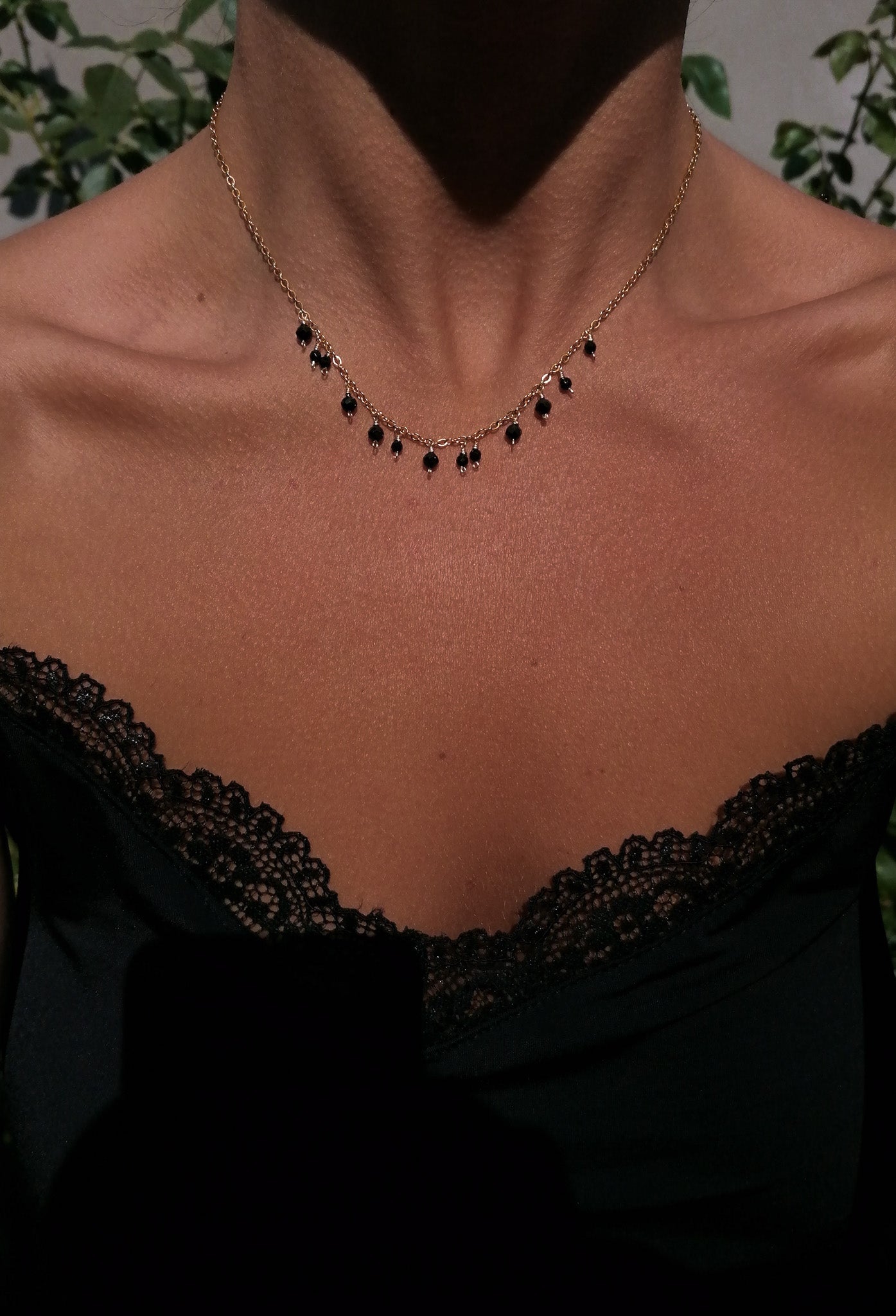 Heidi necklace - black spinel