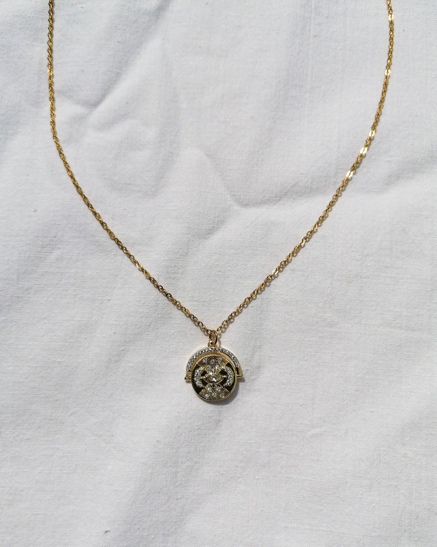 Celestial coin necklace