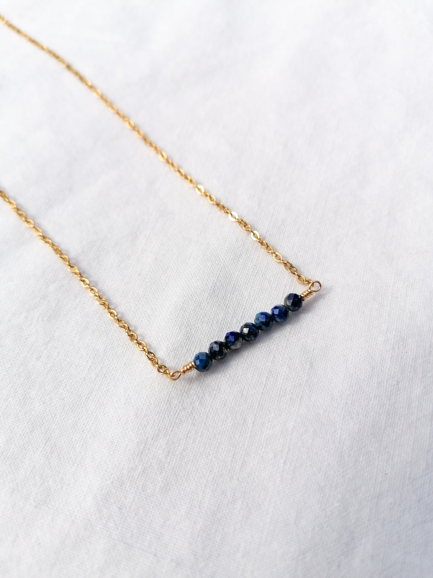 Lapis Lazuli bar necklace