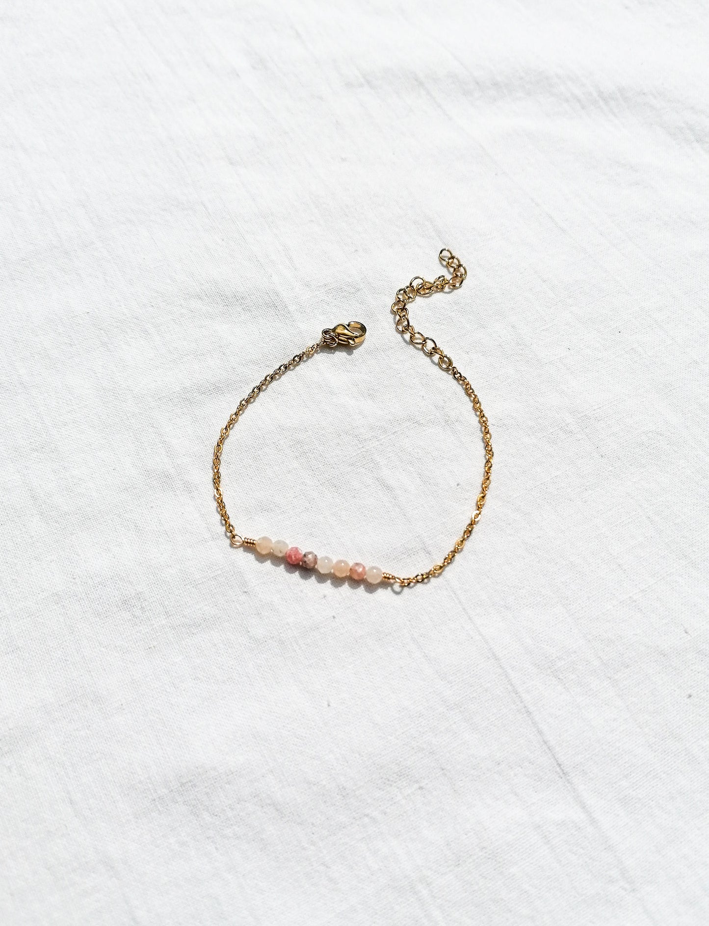 Pink opal bar jewelry set