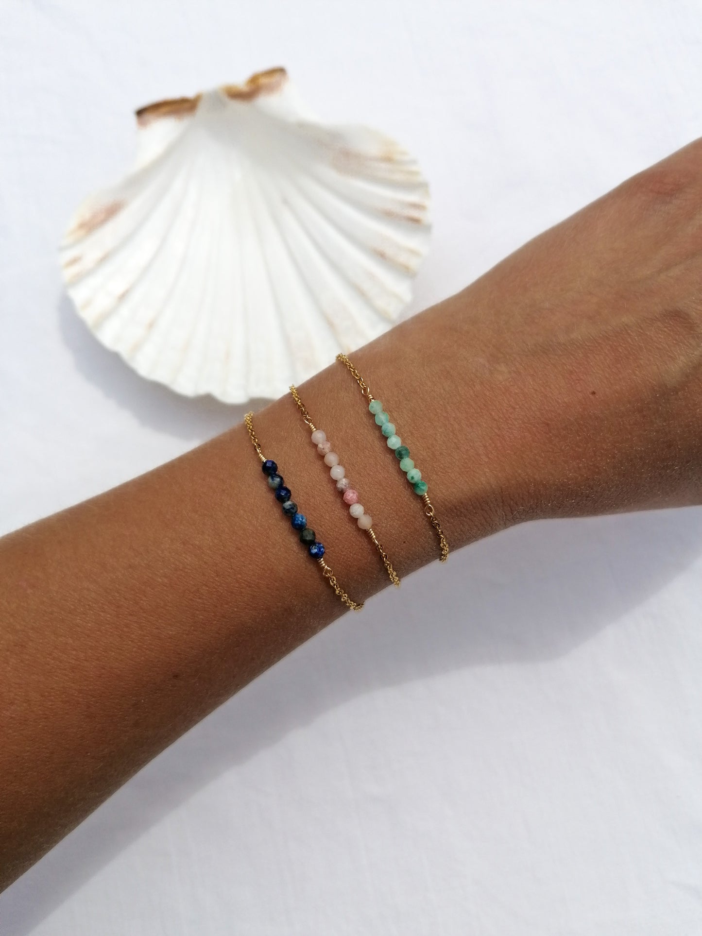 Amazonite bar bracelet