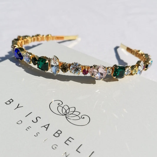 Colorful rhinestone headband