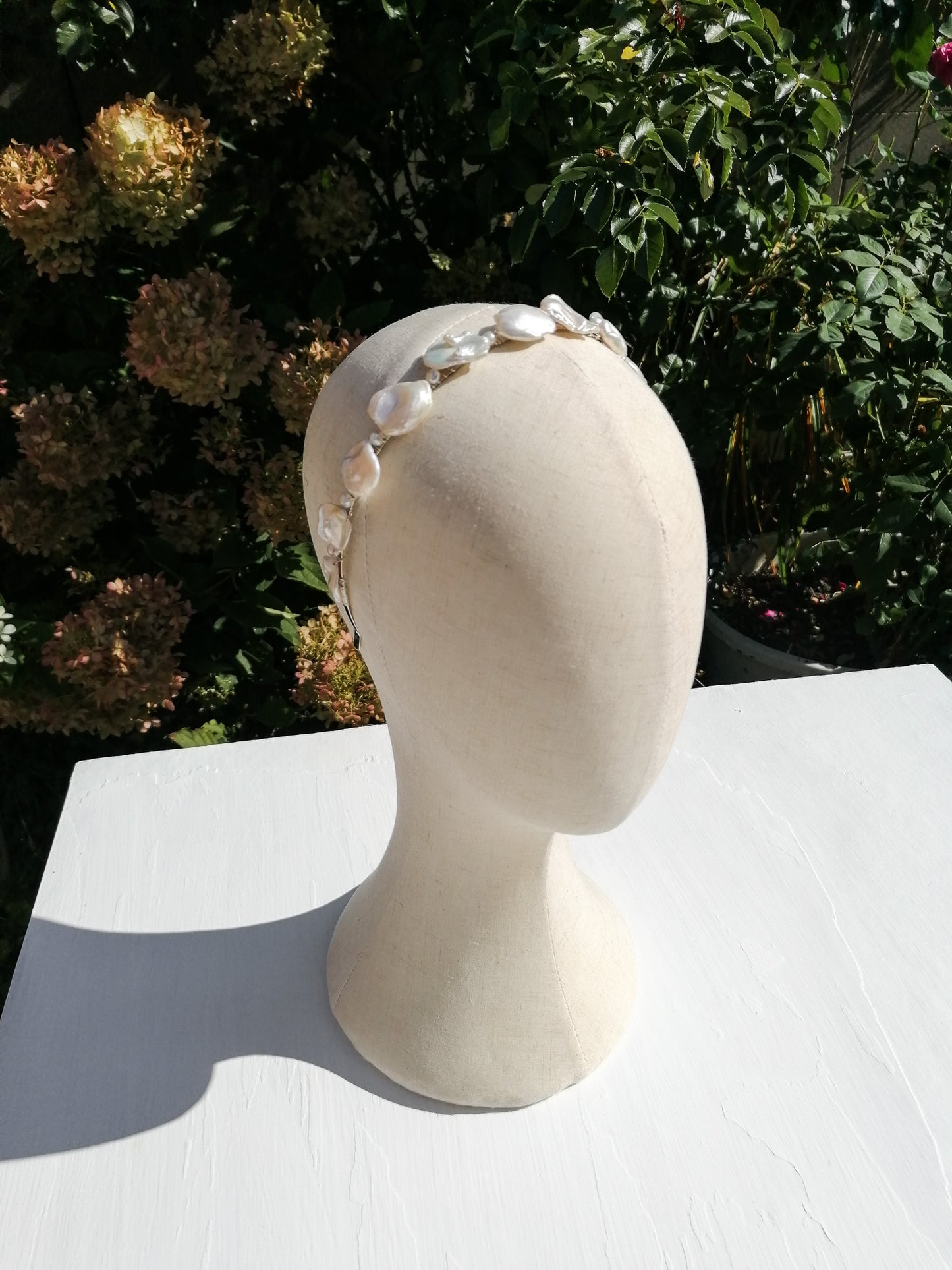 Keshi pearl headband