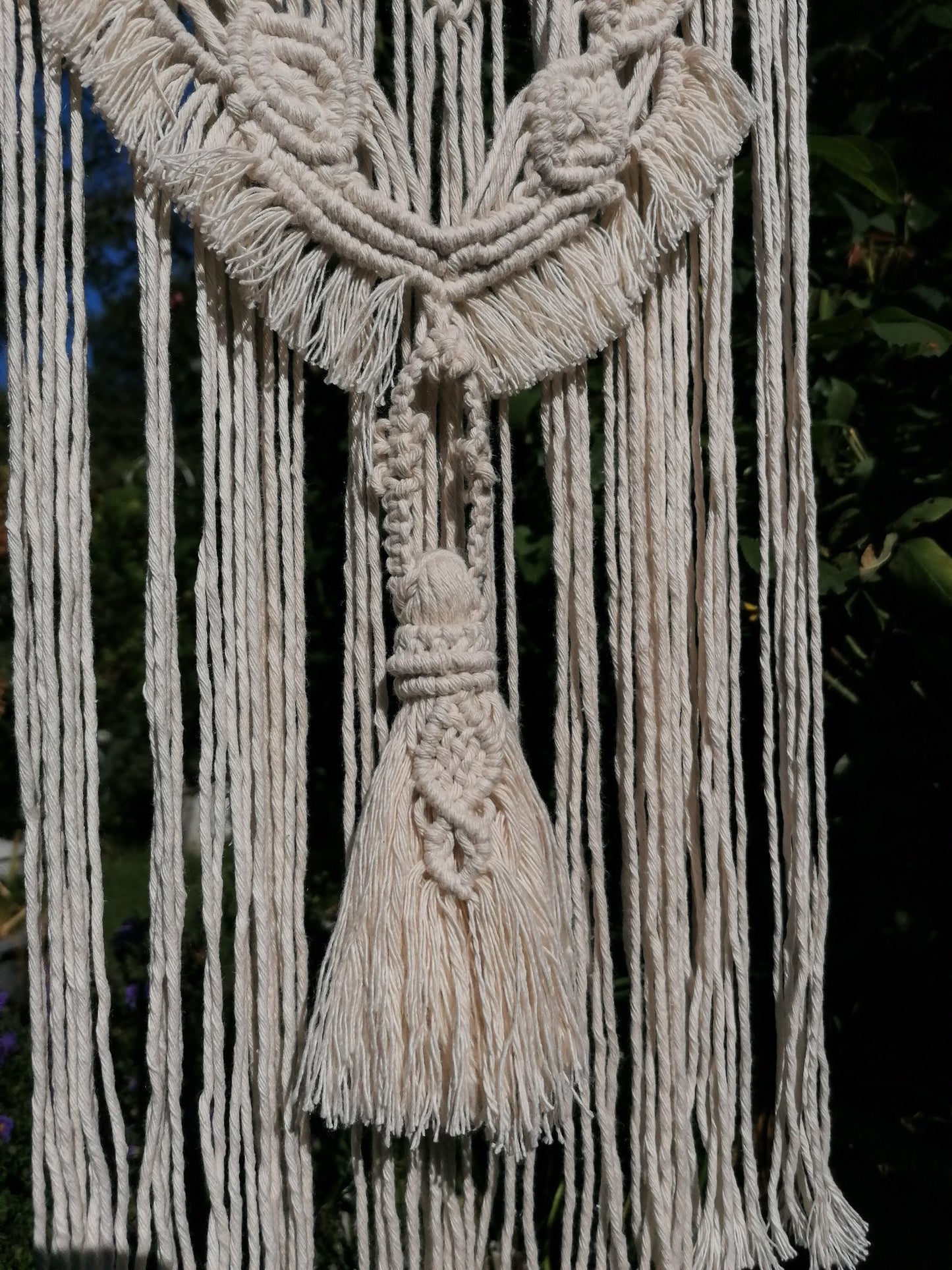 Waterlily macramé tapestry