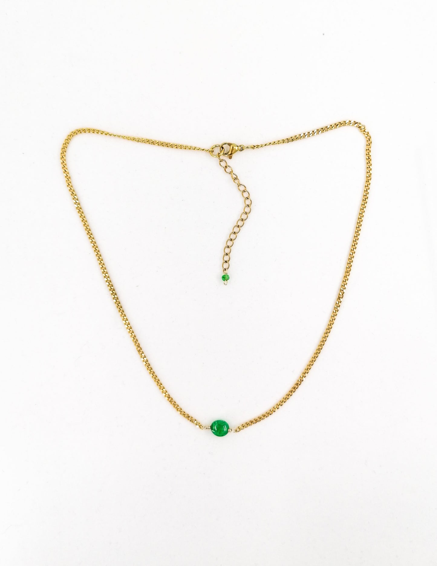 Emerald cuban chain necklace