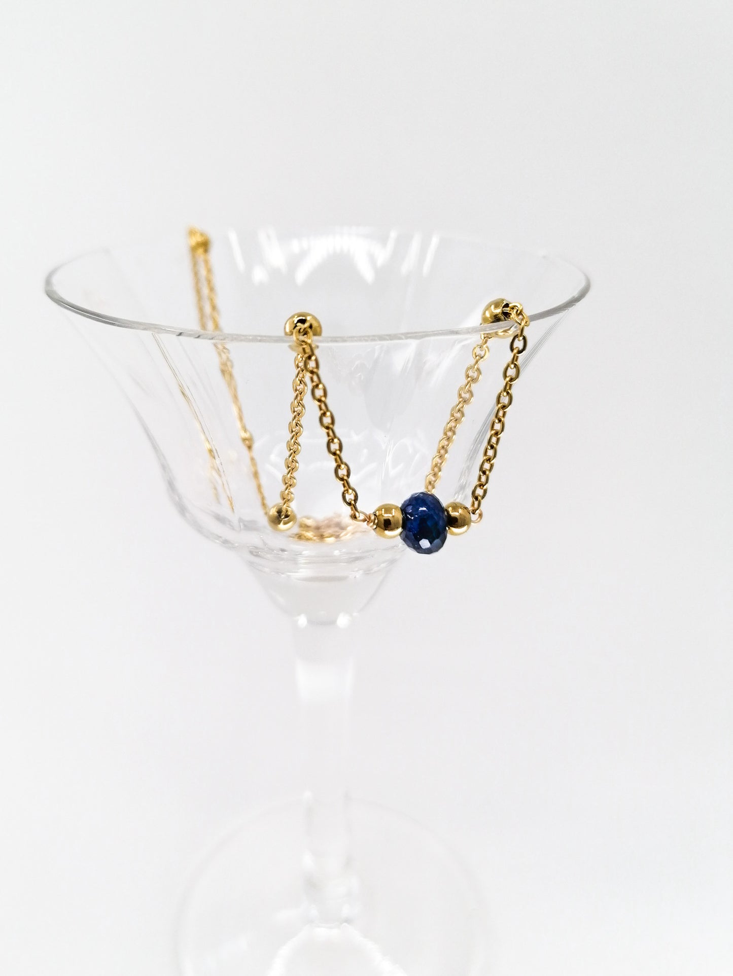 Sapphire chain necklace
