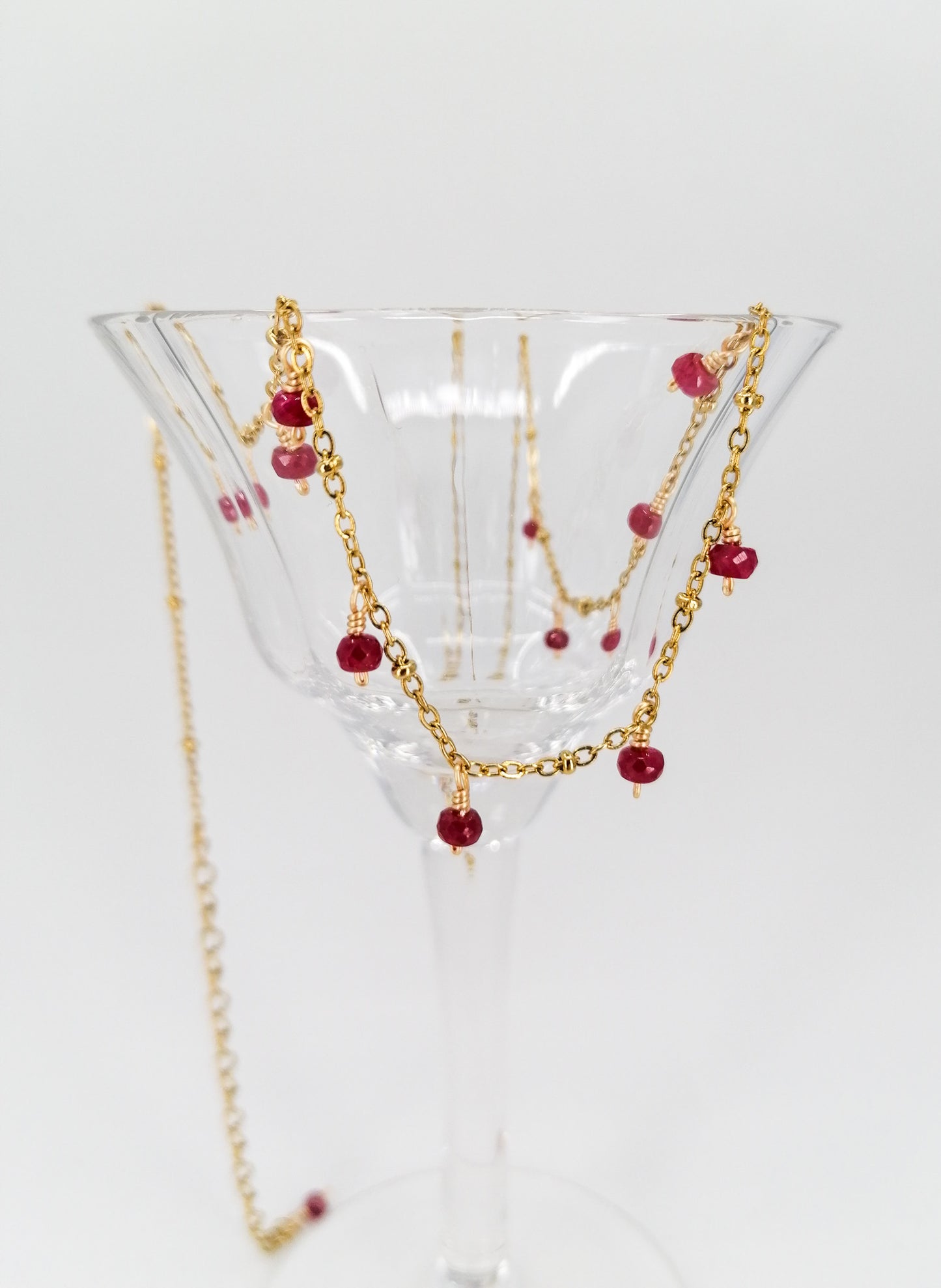 Ruby charm necklace