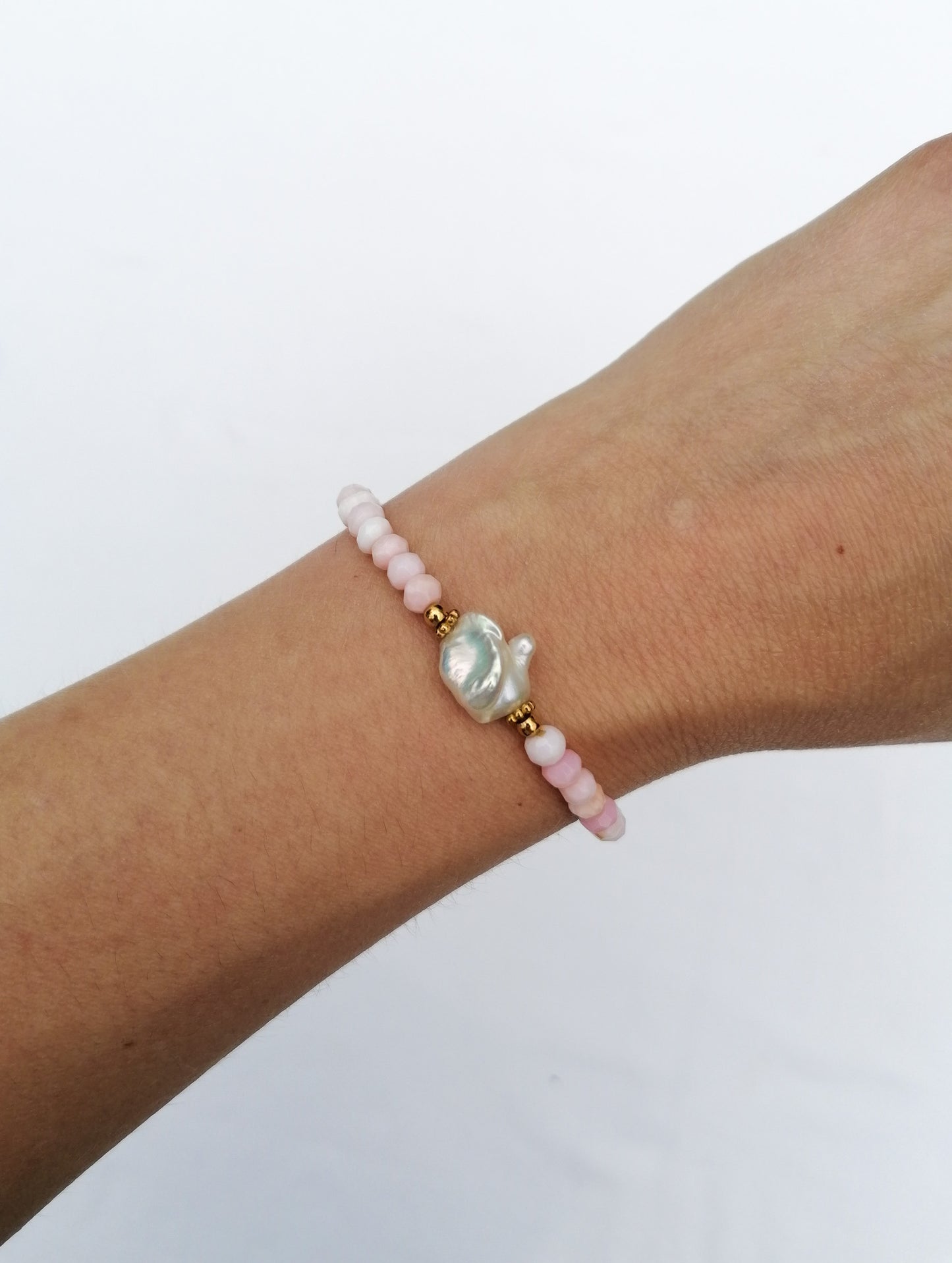 Opal & amazonite & pearl bracelet