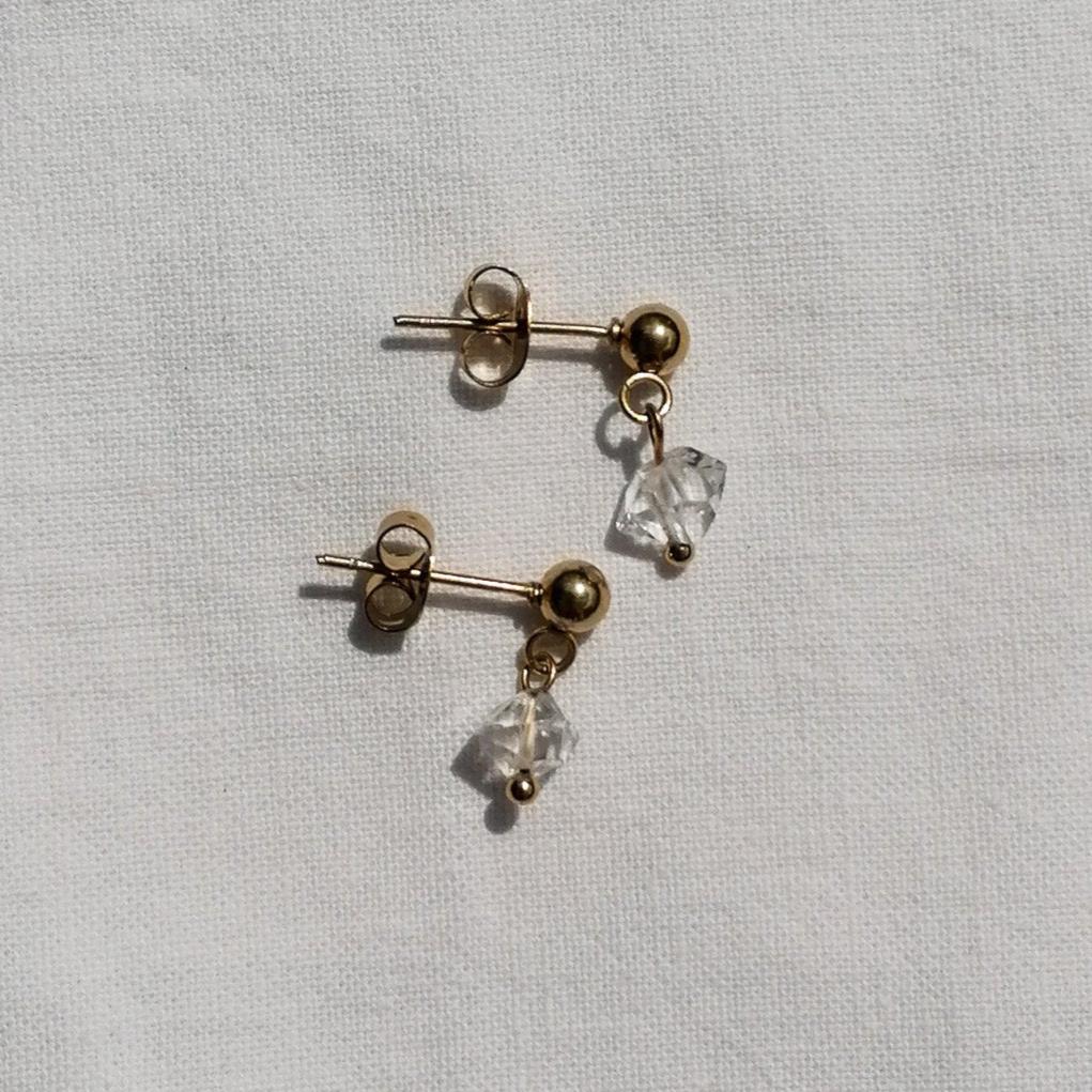 Herkimer diamond earrings