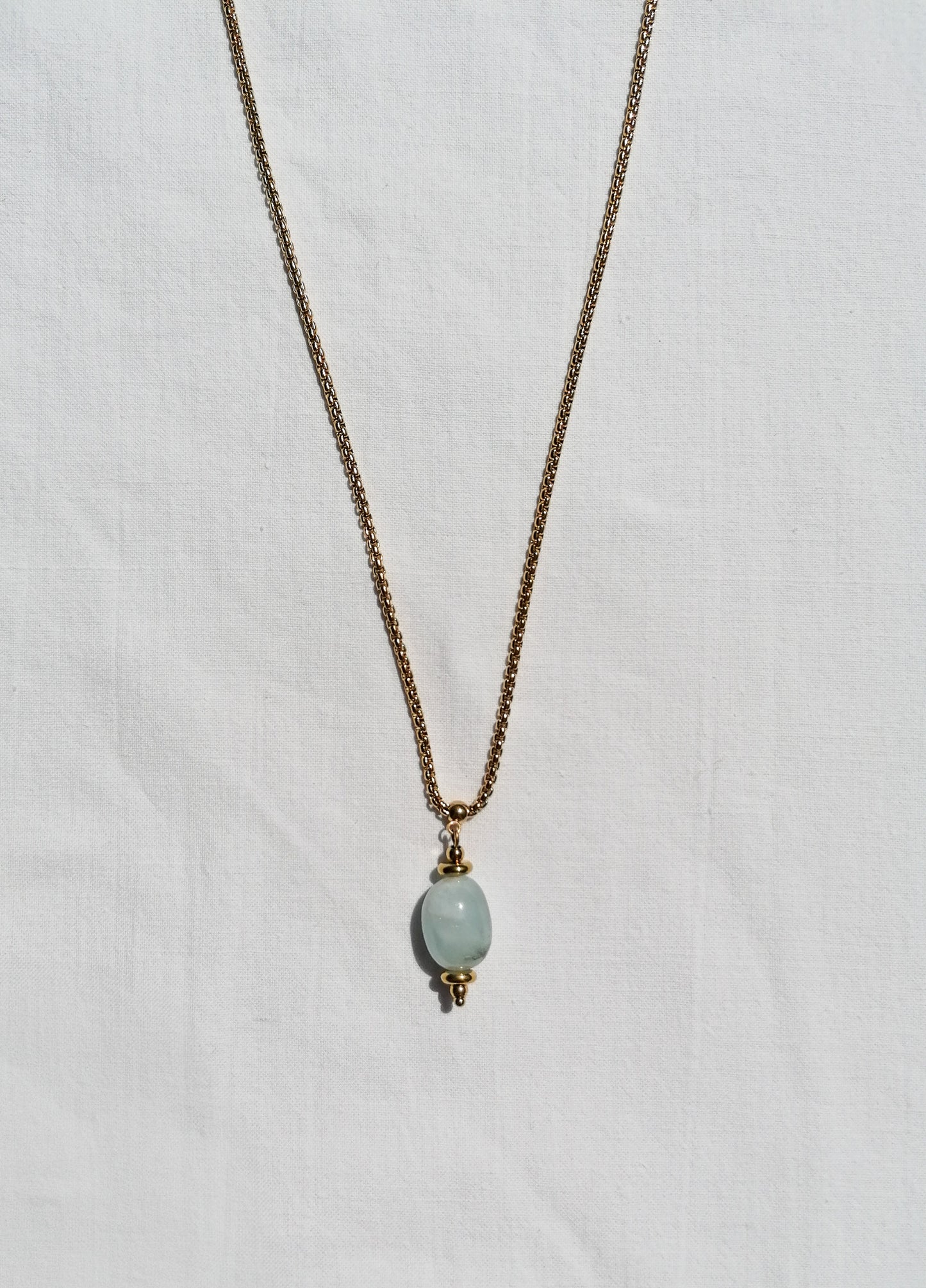 Aquamarine nugget necklace