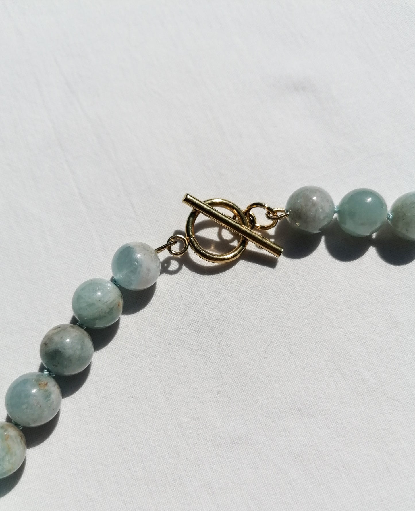 Aquamarine & pearl necklace