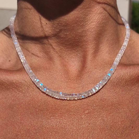 Moonstone strand necklace
