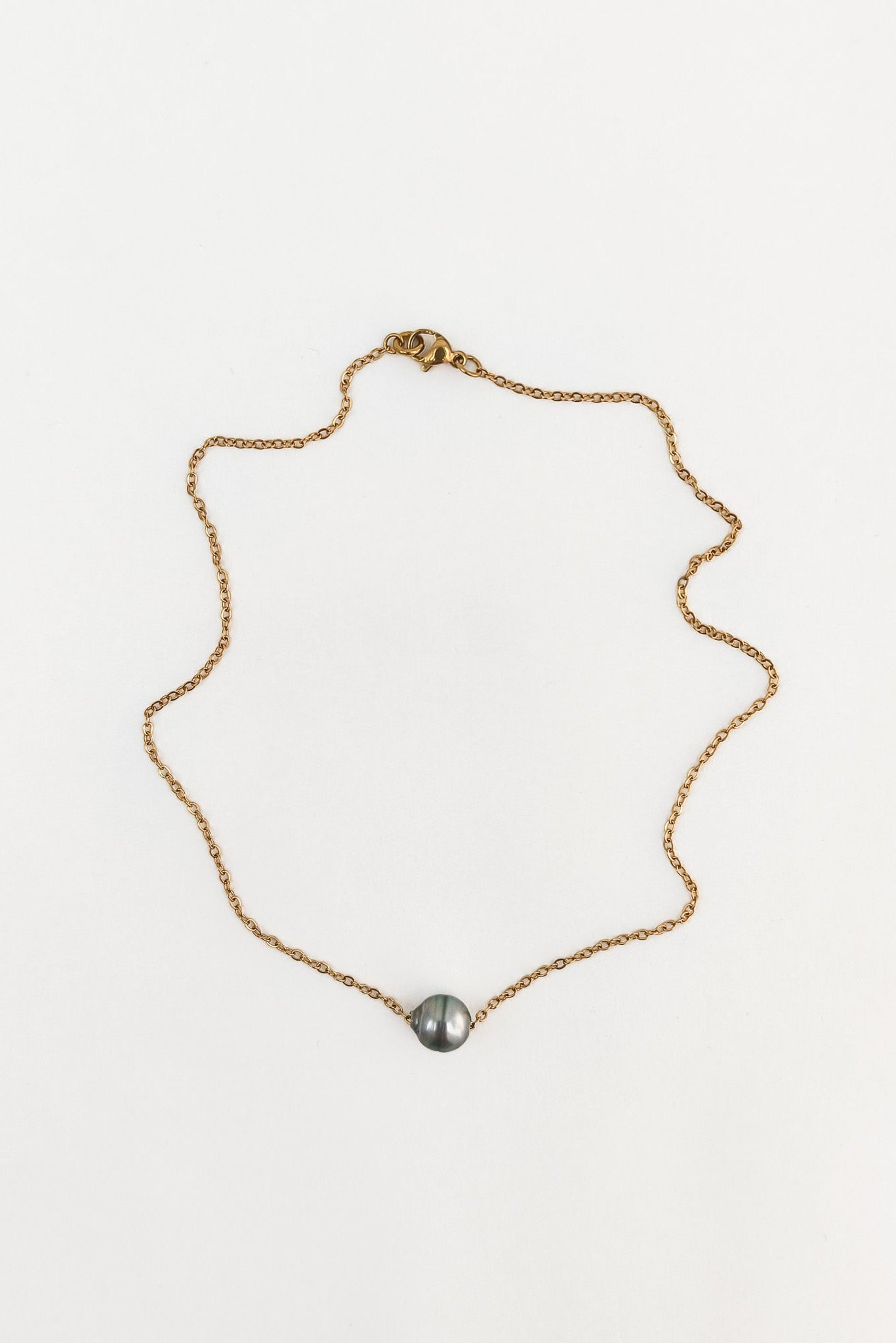 Řetízek s tahitskou perlou - zlatý