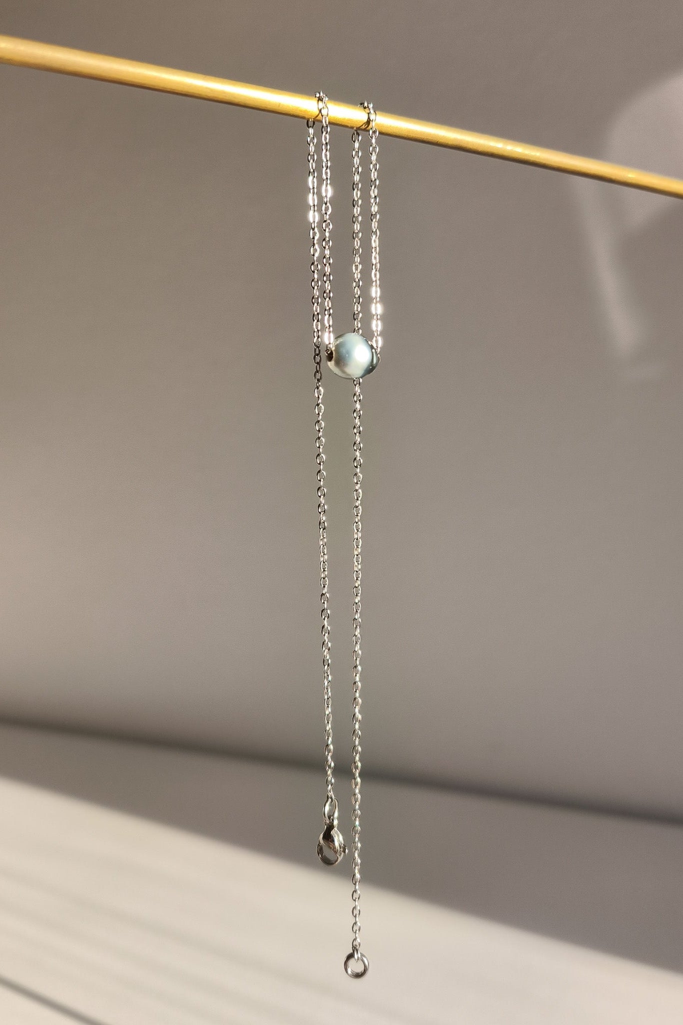 Řetízek s tahitskou perlou - stříbrný