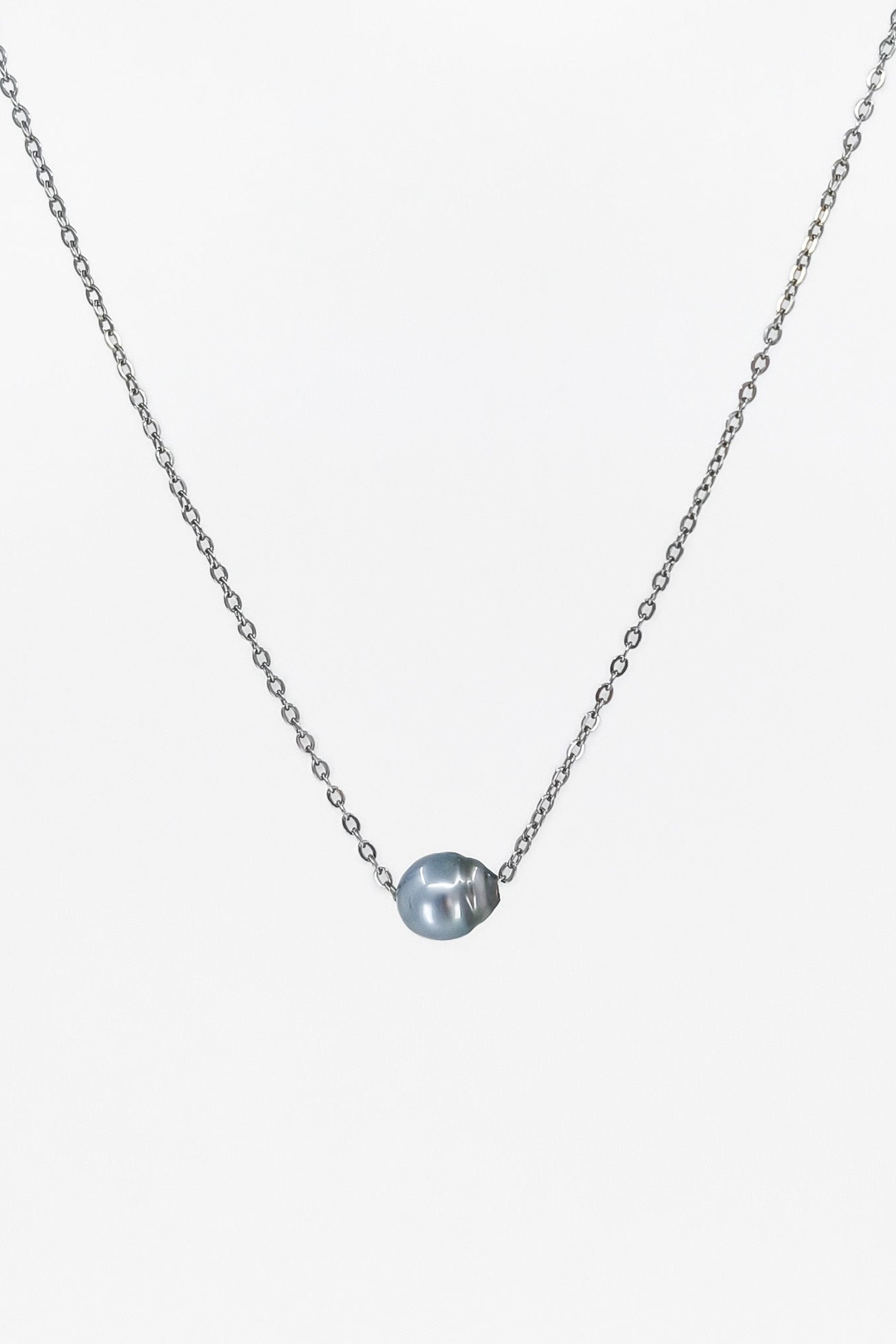 Řetízek s tahitskou perlou - stříbrný