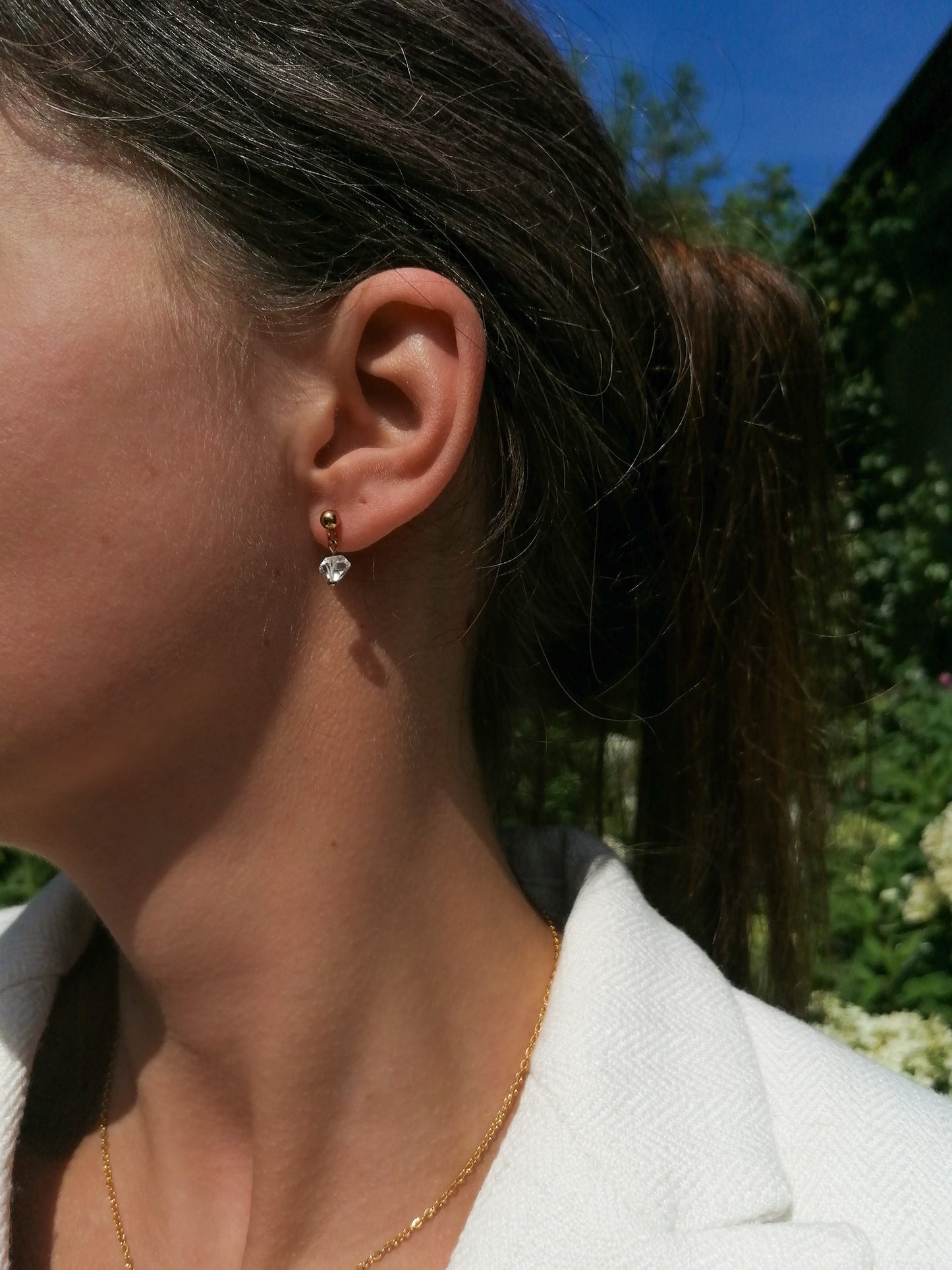 Herkimer diamond earrings