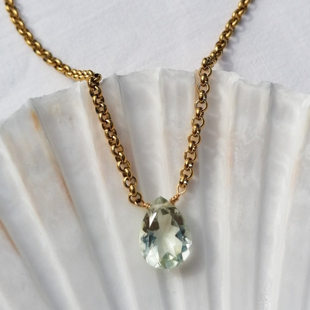 Green amethyst necklace