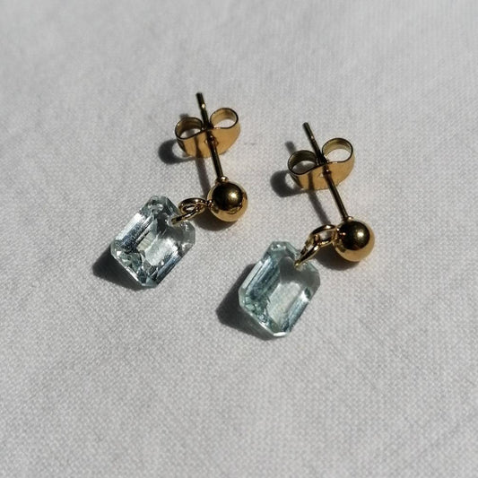 Aquamarine drop earrings