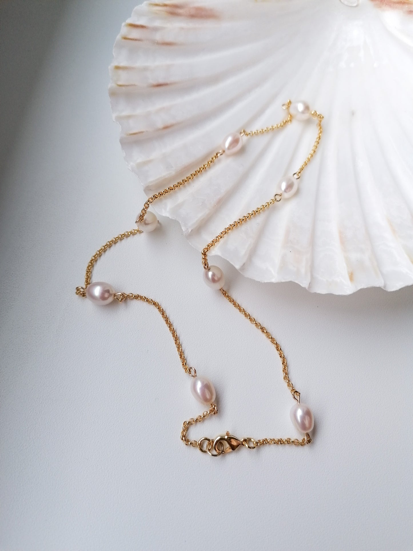 July necklace - gold filled