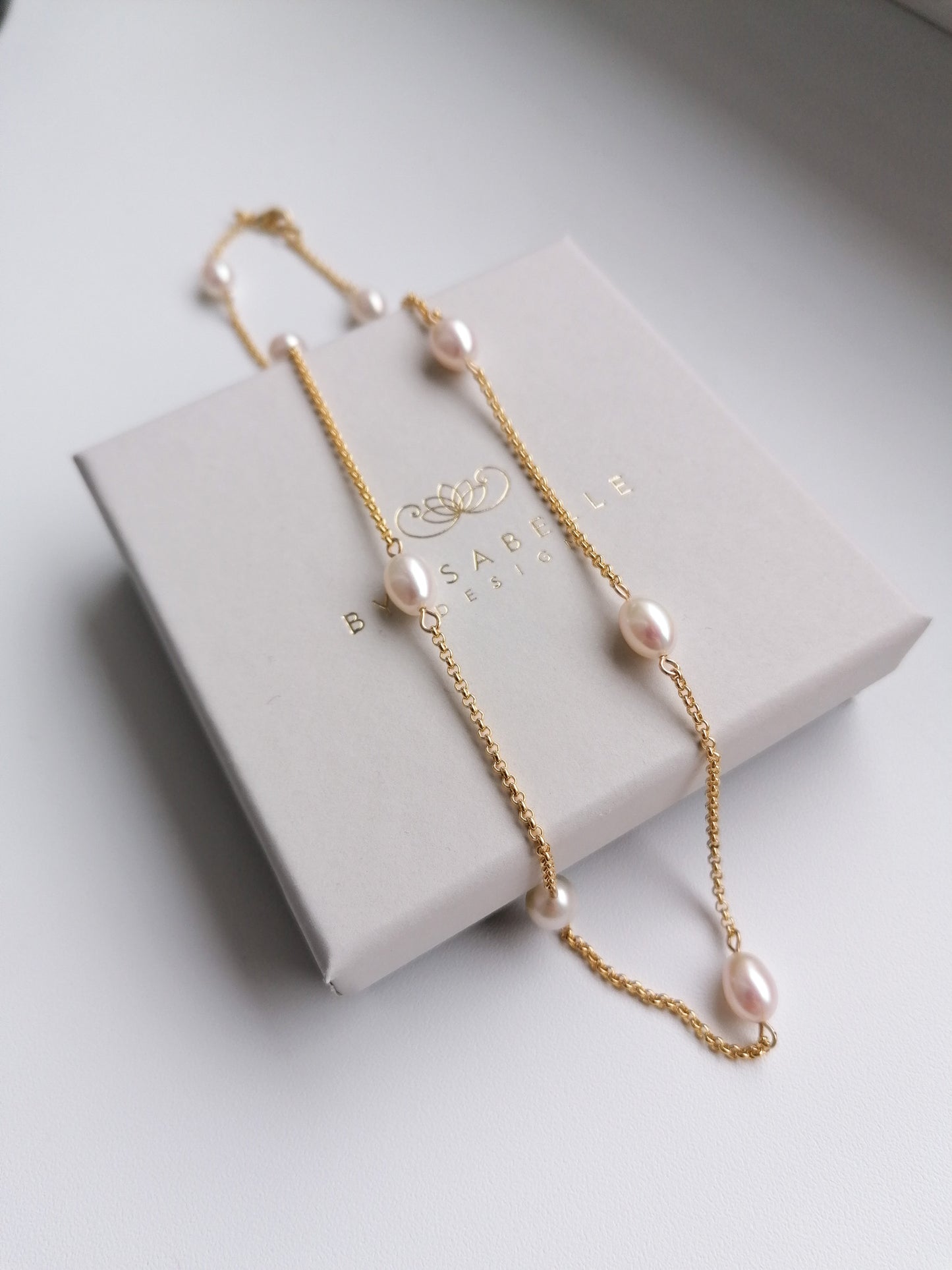 July necklace - gold filled