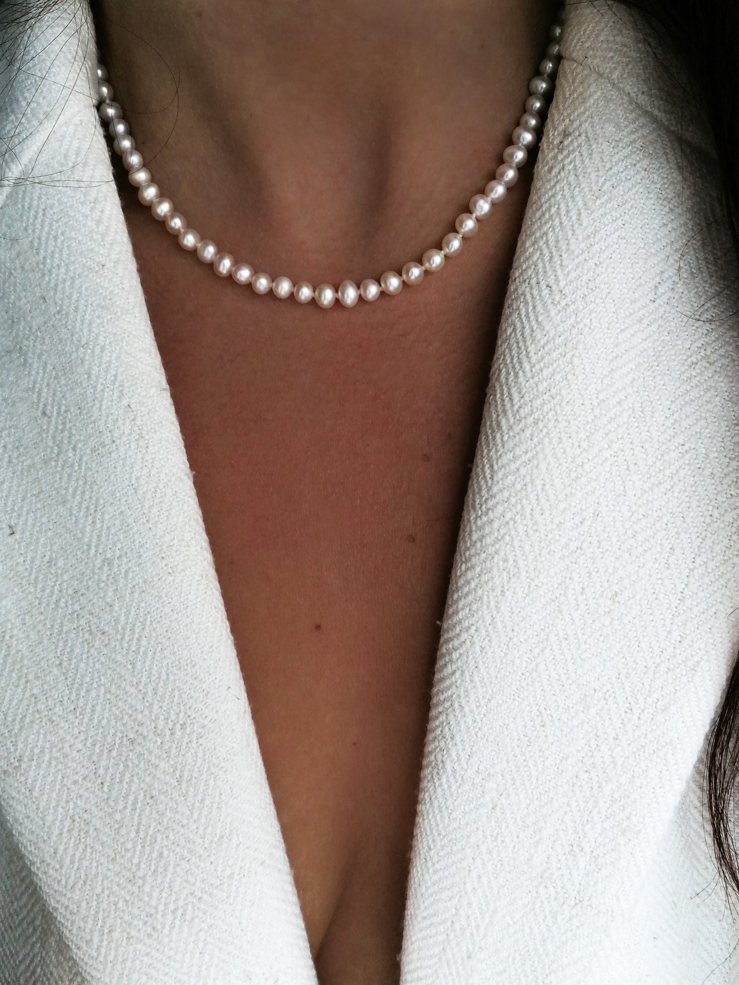 Classic pearl necklace - gold filled