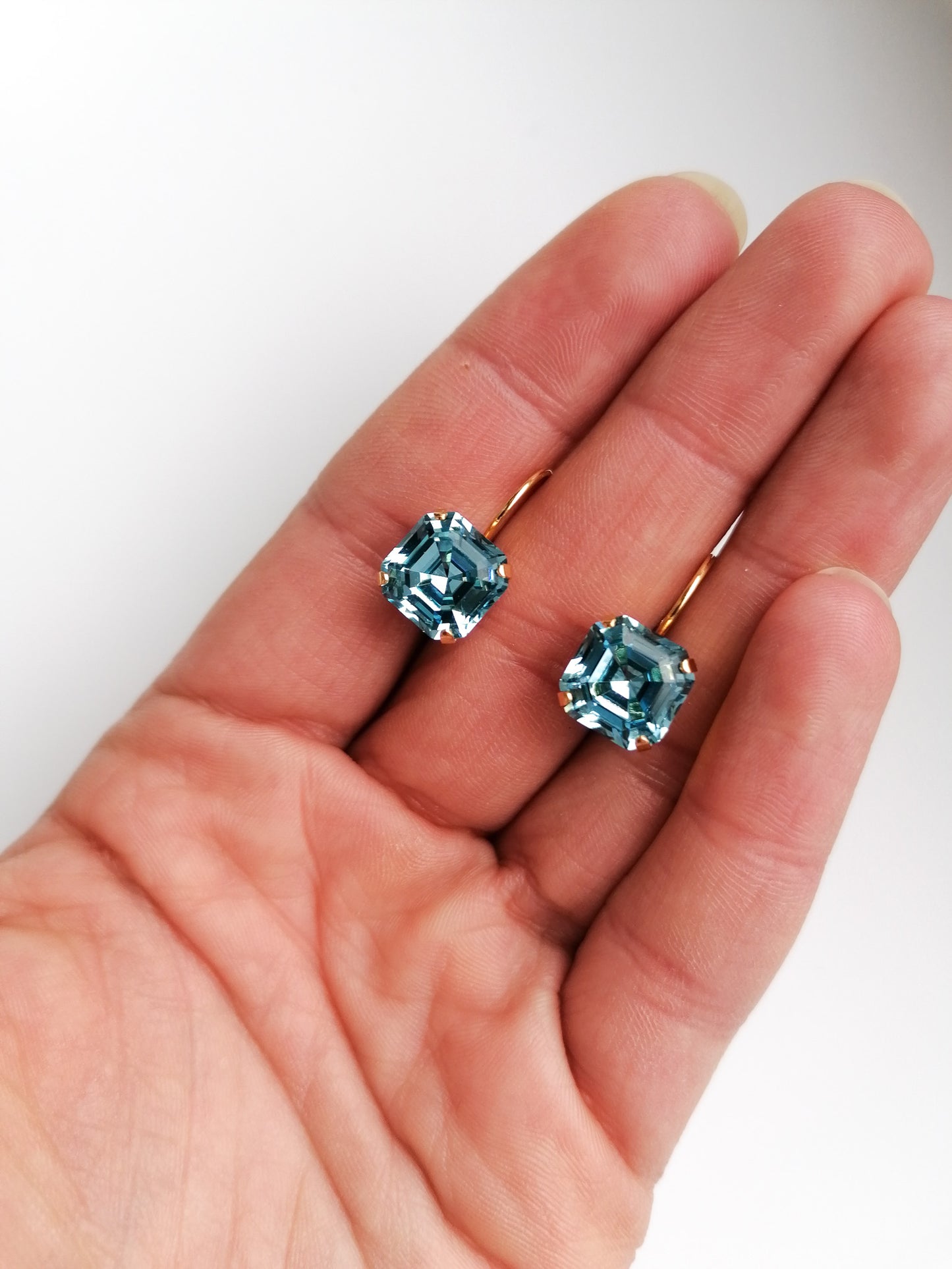 Aqua earrings