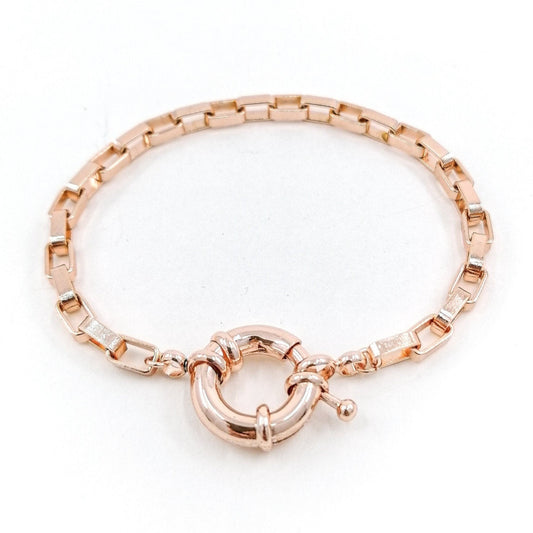 Rose gold chain bracelet