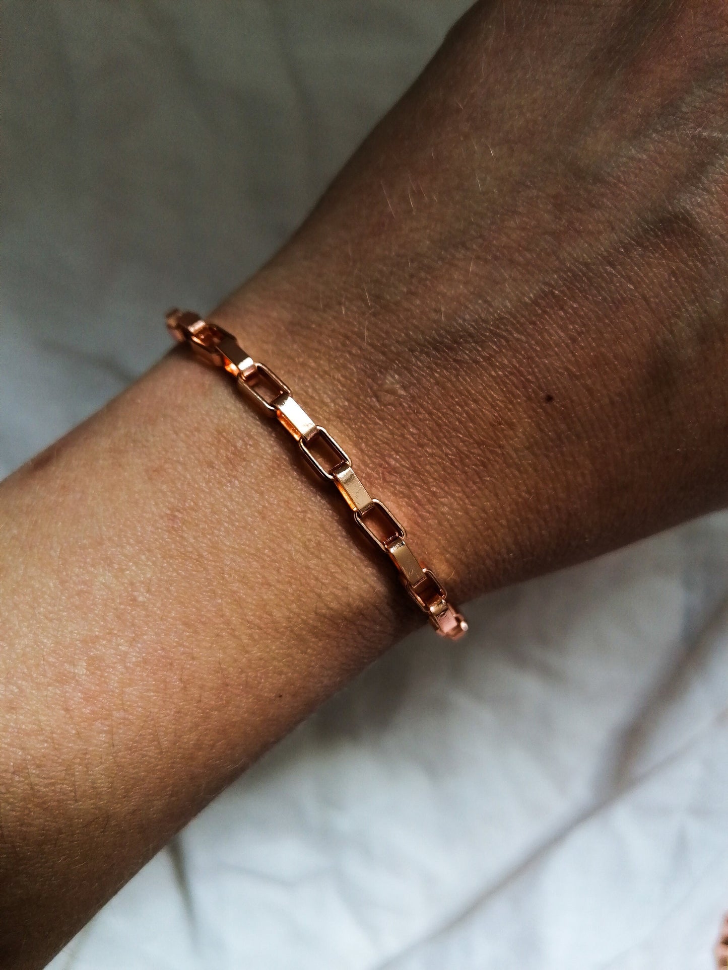 Rose gold chain bracelet