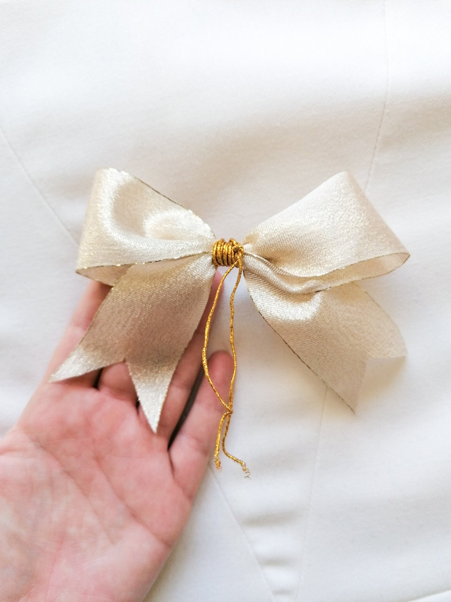 Gold bow ornaments