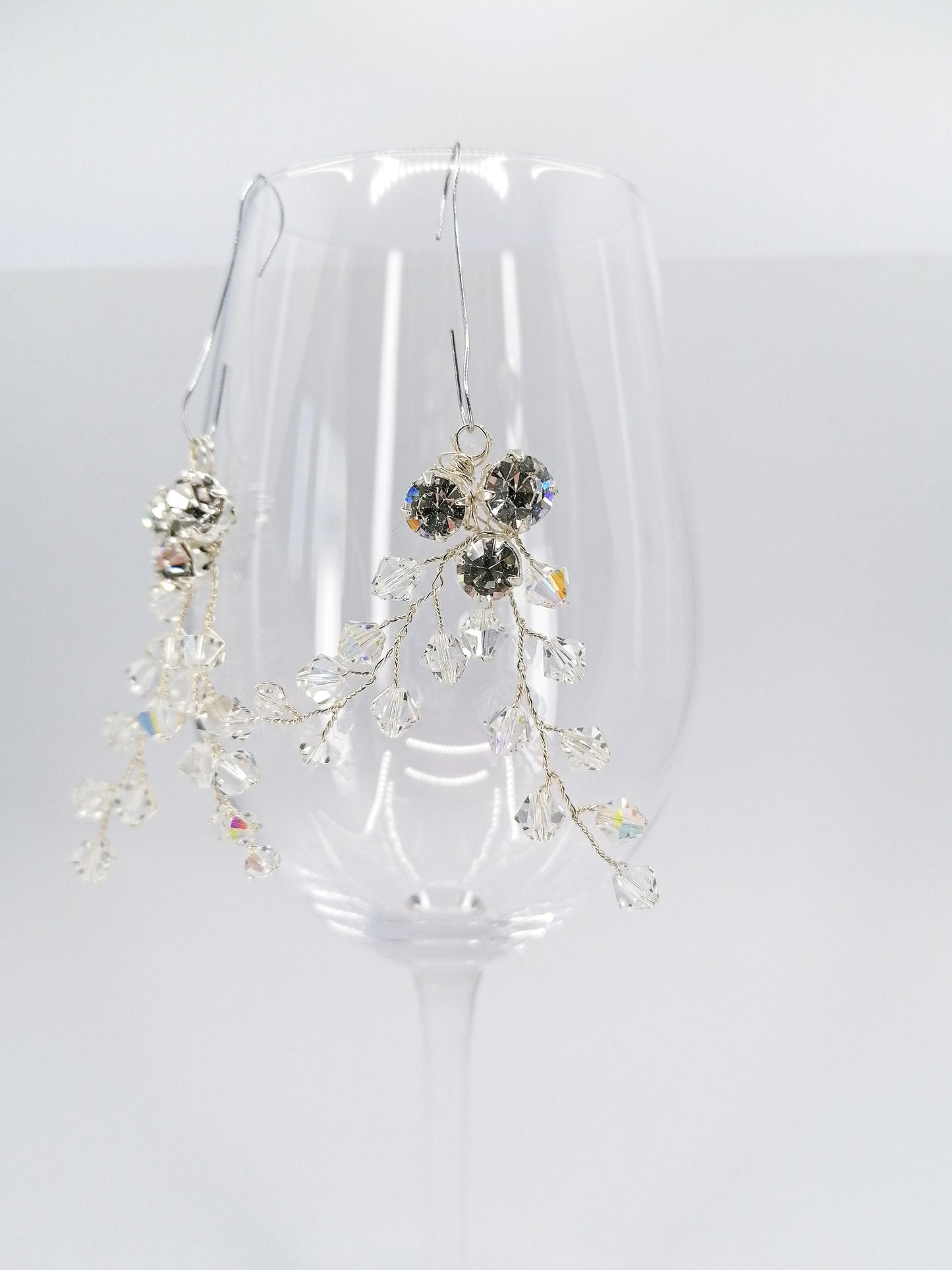 Holly twig crystal ornaments