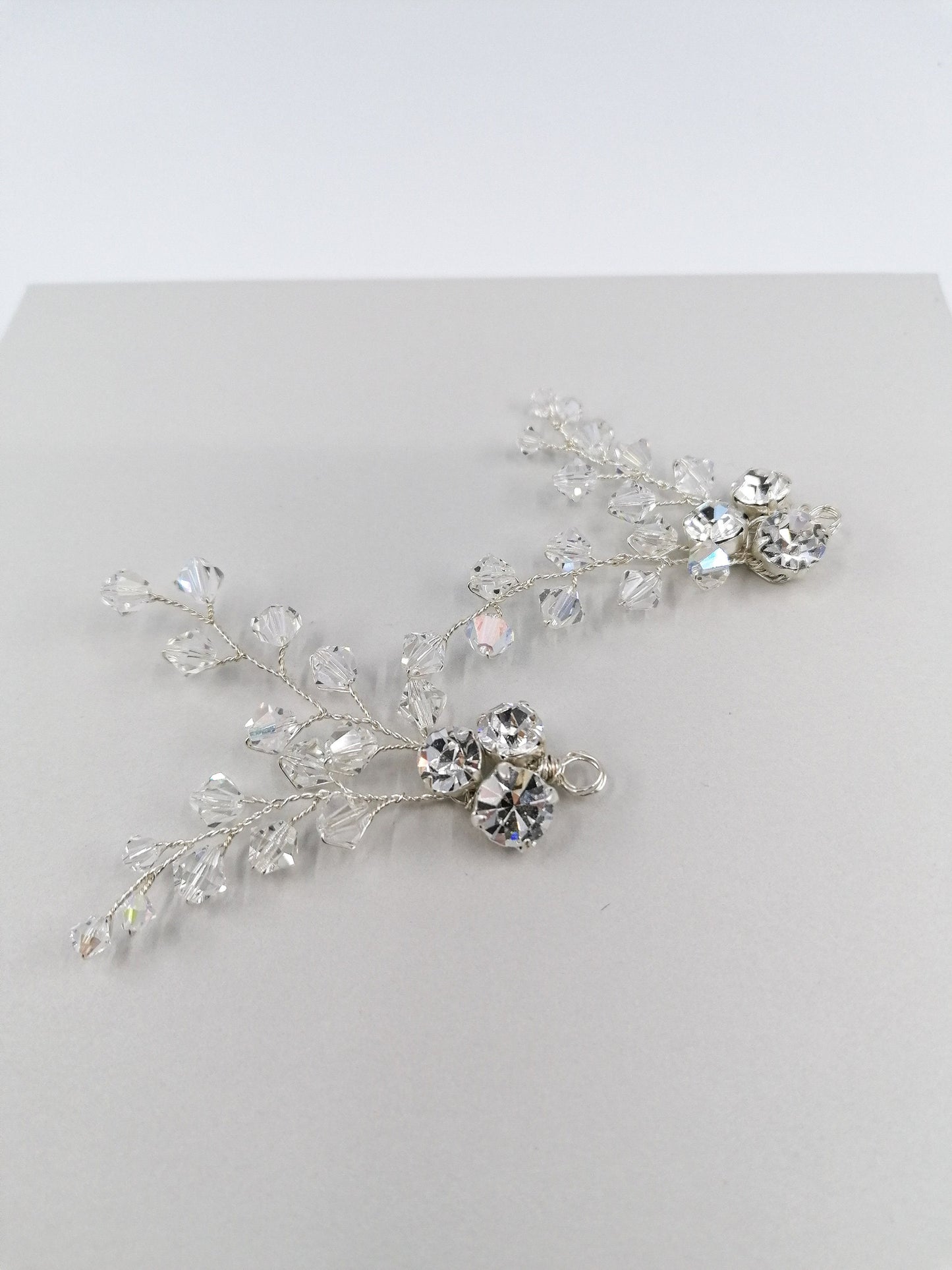 Holly twig crystal ornaments