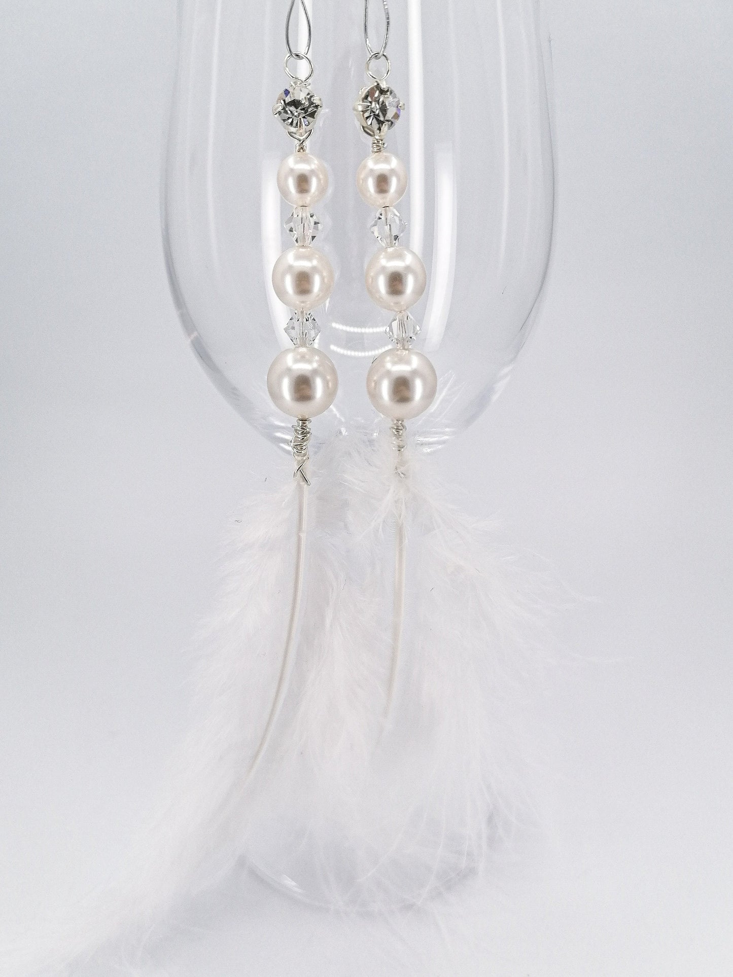 Long feather christmas ornaments