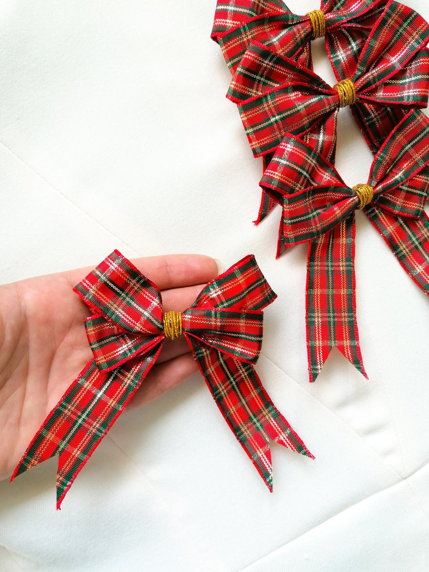 Tartan christmas bows