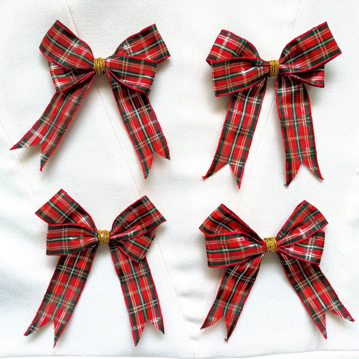 Tartan christmas bows