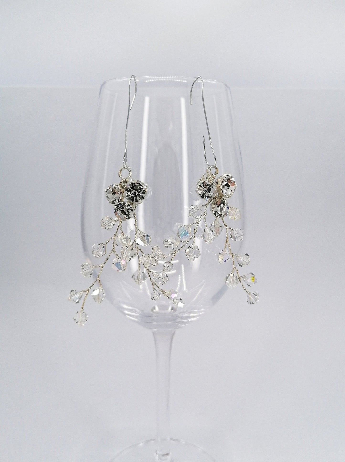 Holly twig crystal ornaments