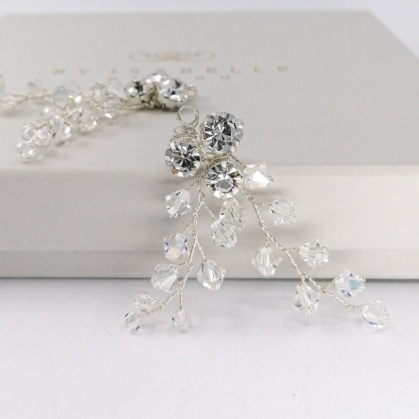 Holly twig crystal ornaments