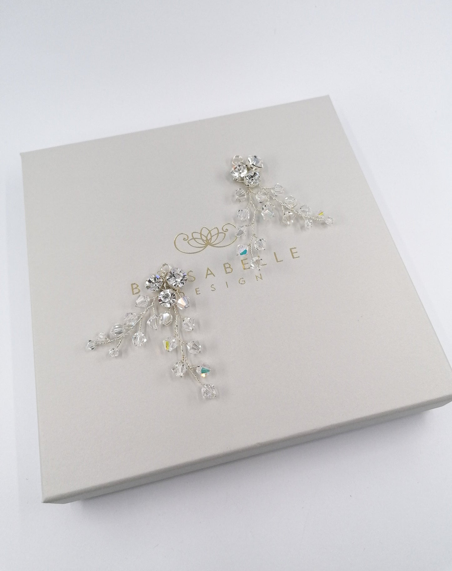 Holly twig crystal ornaments