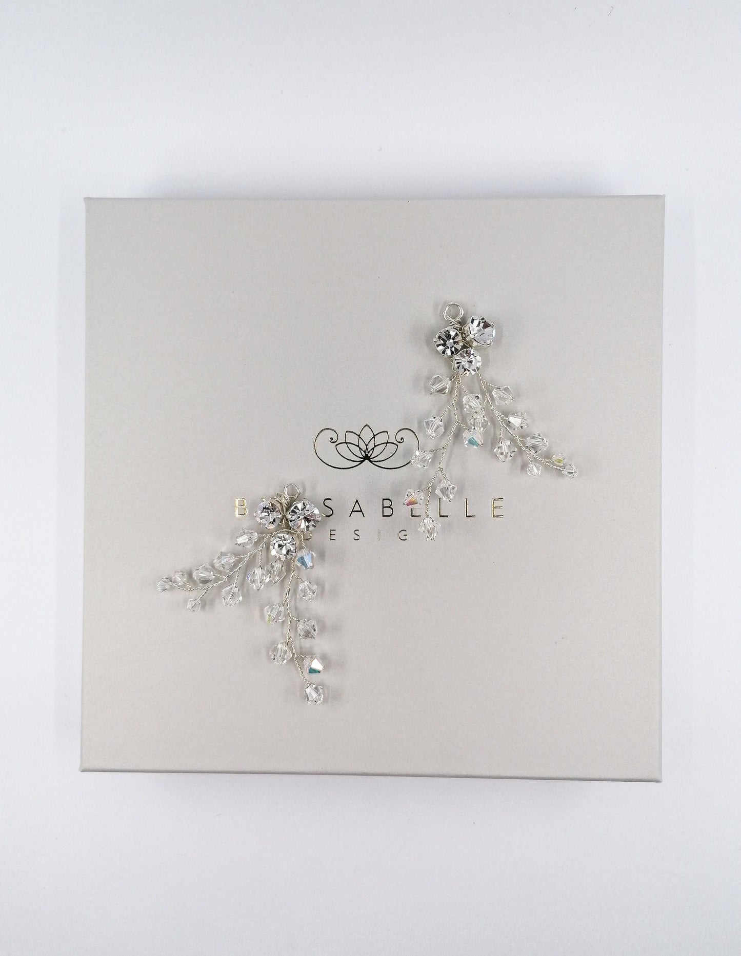 Holly twig crystal ornaments