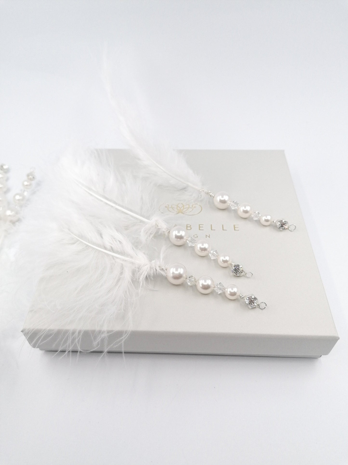 Long feather christmas ornaments