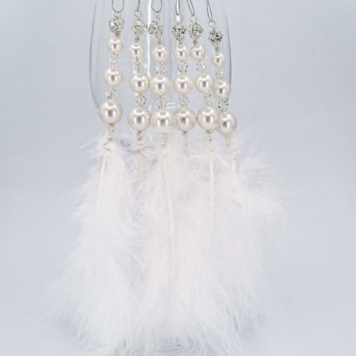 Long feather christmas ornaments