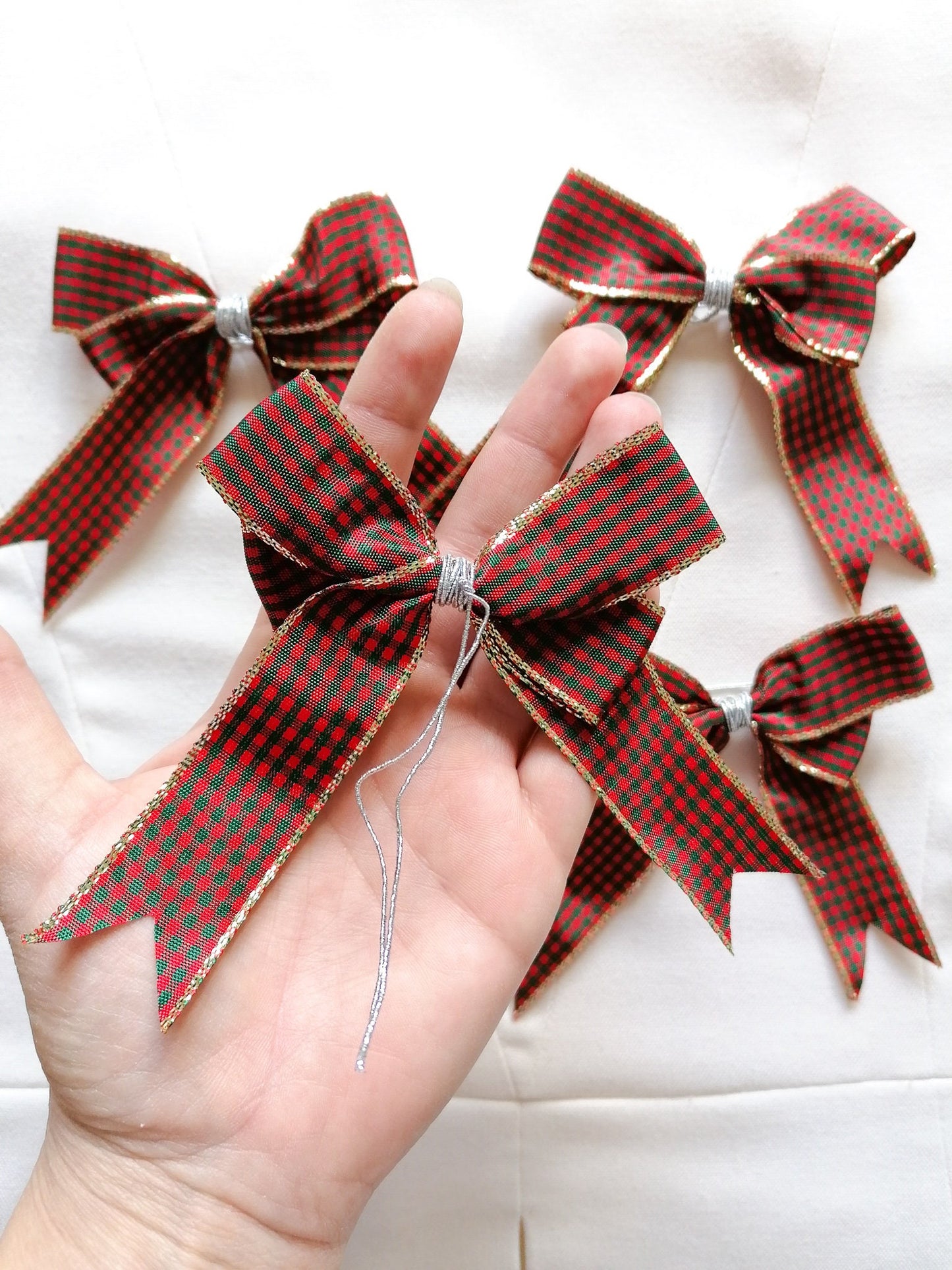 Tartan christmas bows