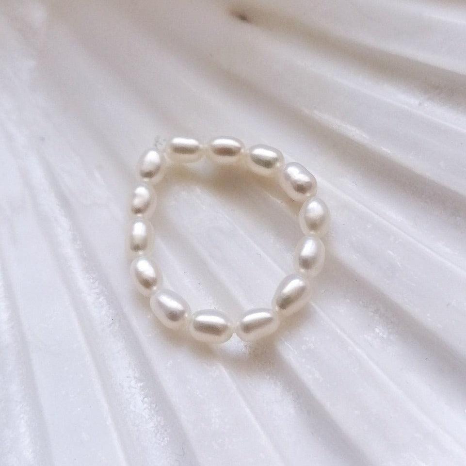 Rice pearl ring