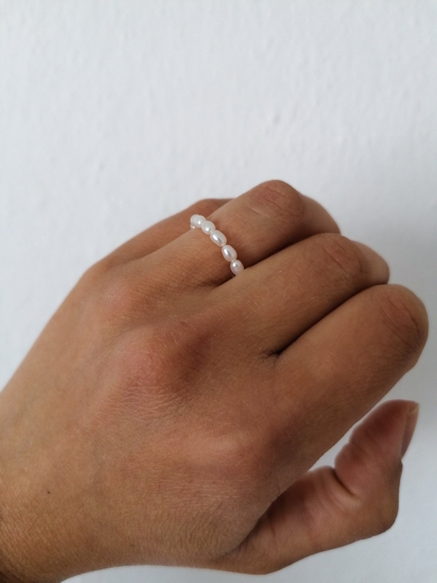 Rice pearl ring